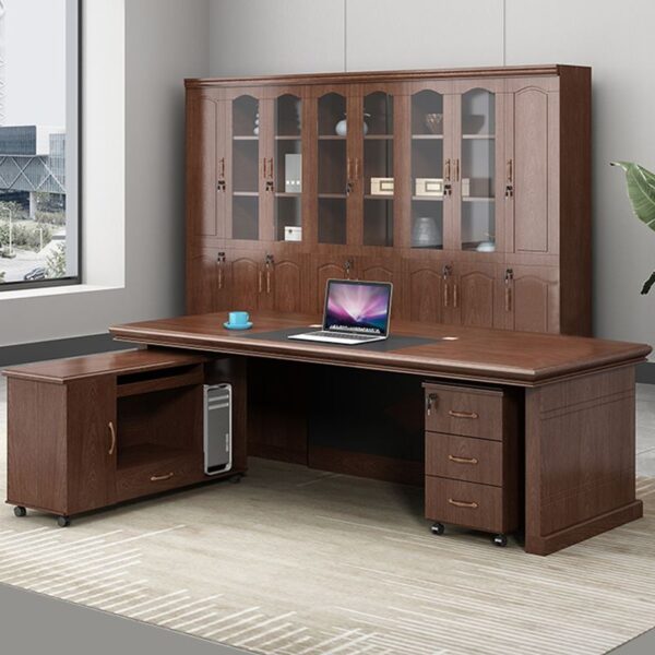 1600mm Prestigious Office Boss Table with sleek modern design, spacious surface, and durable construction for a professional office setup.