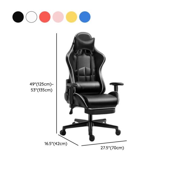 Ergonomic Reclining Leather Gamer Seat with adjustable armrests and reclining function for ultimate comfort during gaming sessions.