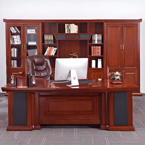 180cm Director's Executive Office Desk featuring a sleek design, spacious work surface, and built-in storage for a professional office setting.