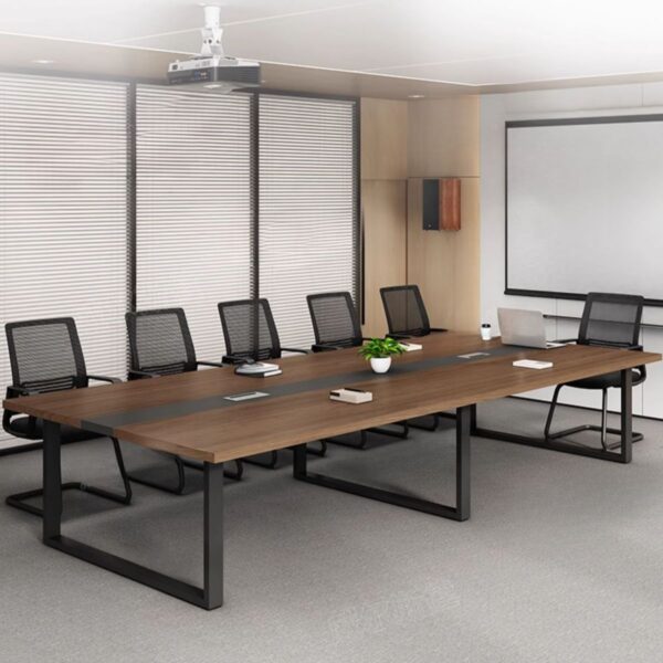 2400mm Executive Office Conference Table with modern design and spacious surface, ideal for high-level meetings and collaborative discussions.