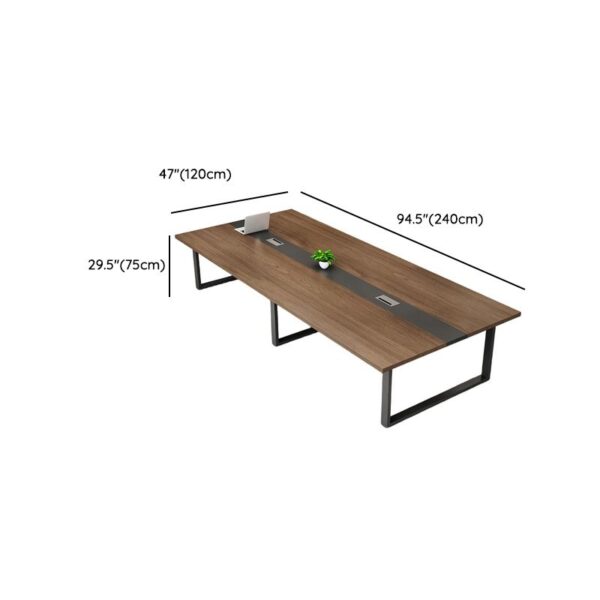 2400mm Executive Office Conference Table with modern design and spacious surface, ideal for high-level meetings and collaborative discussions.