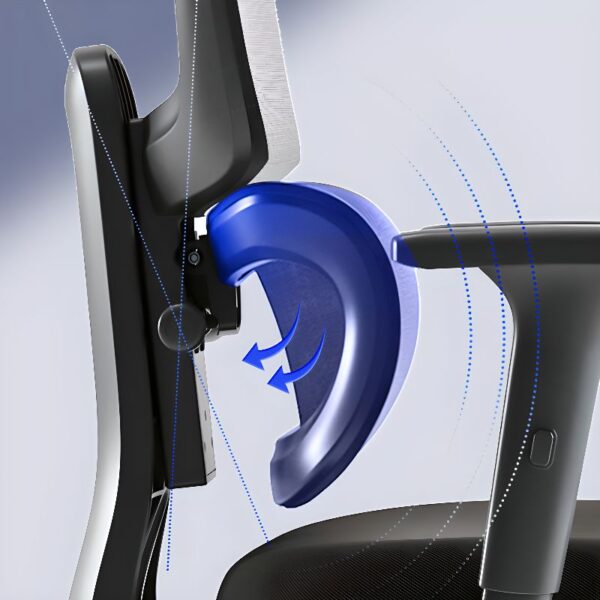 High Back Orthopedic Office Study Chair with lumbar support, ergonomic design, and adjustable height for maximum comfort during long hours of sitting.