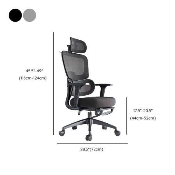 High Back Orthopedic Office Study Chair with lumbar support, ergonomic design, and adjustable height for maximum comfort during long hours of sitting.