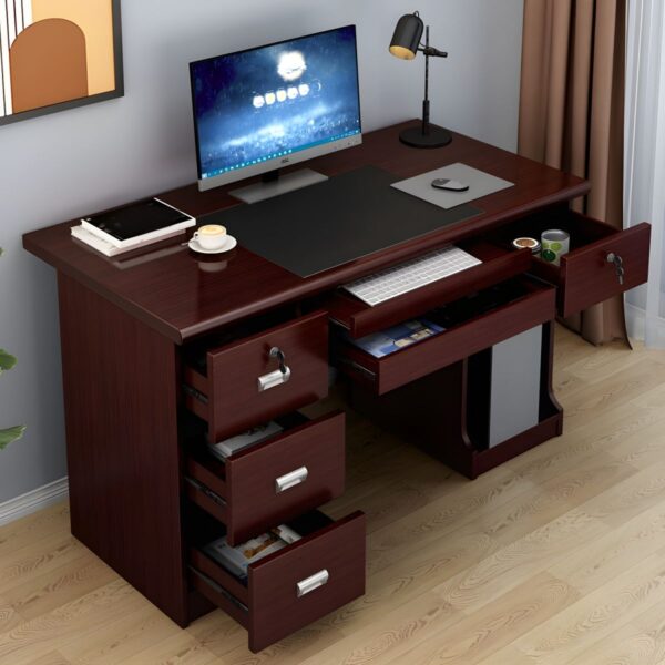 1.2 Meters Wooden Staff Work Desk with spacious surface and sleek wood finish for organized and efficient workspace.