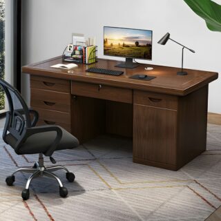 1400mm Modern Executive Computer Desk with spacious surface, built-in storage, and contemporary design for professional and home offices.