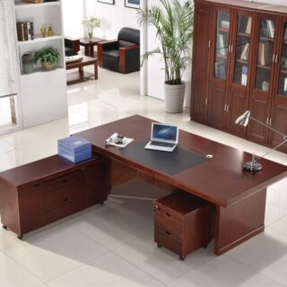 180cm Executive Director's Office Desk with spacious surface, integrated storage drawers, and sleek design in an executive office setting.