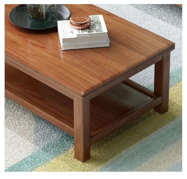 120cm Solid Mahogany Coffee Table with rich wood finish and sleek design.