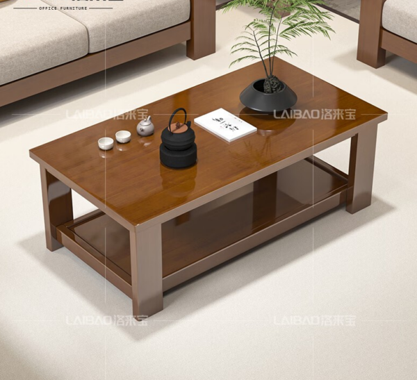 120cm Solid Mahogany Coffee Table with rich wood finish and sleek design.