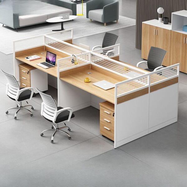 4-Way Modular Imported Office Workstation featuring customizable configurations and sleek modern design.