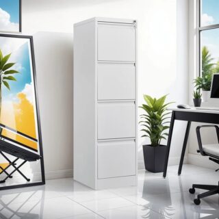 4-Drawer Home Office Storage Cabinet with ample storage space, sleek design, and durable construction for a clutter-free workspace.