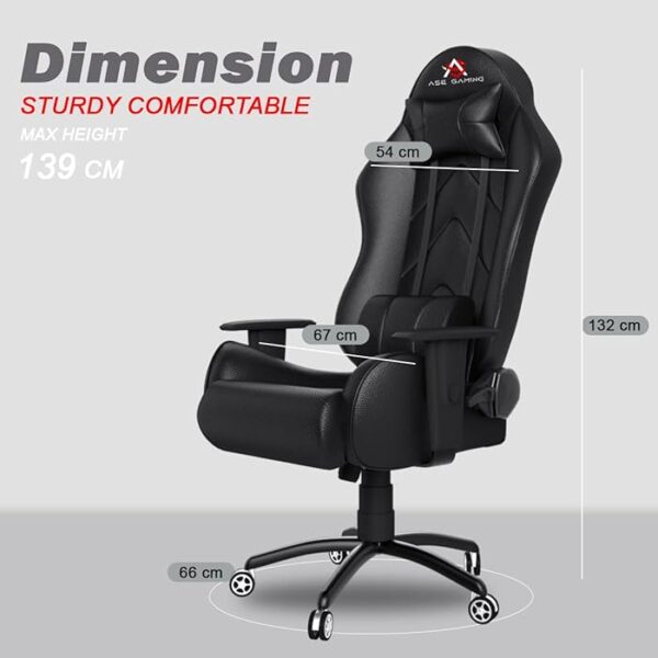 Premium PU Leather Ergonomic Gaming Chair with adjustable features and ergonomic design.