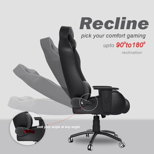 Premium PU Leather Ergonomic Gaming Chair with adjustable features and ergonomic design.