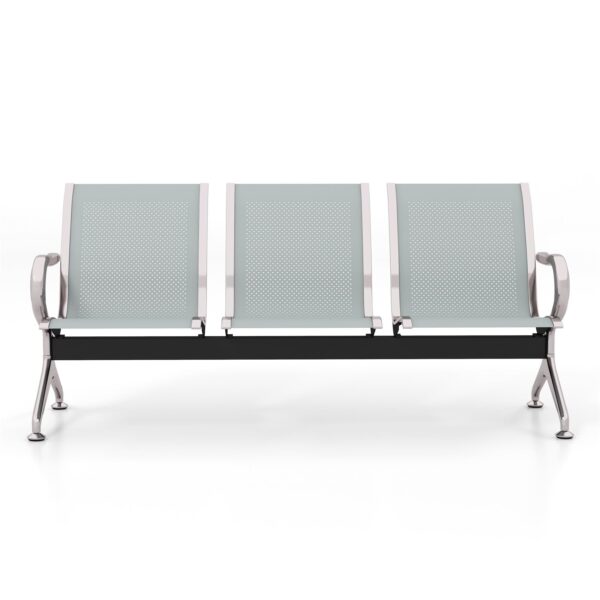 3-Link Reception Waiting Room Bench with ergonomic backrests, designed for comfort and functionality in high-traffic spaces.