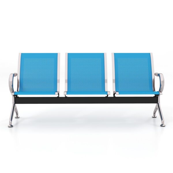 3-Seater Reception Area Waiting Bench with cushioned seats and sleek, modern design for office and waiting room spaces.