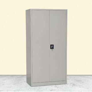 2-Door Steel Filing Office Cabinet with multiple shelves for secure storage and organization.