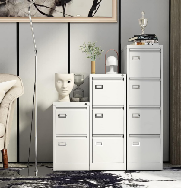 4-Drawer Locker Office Storage Cabinet with lockable drawers and durable metal construction.