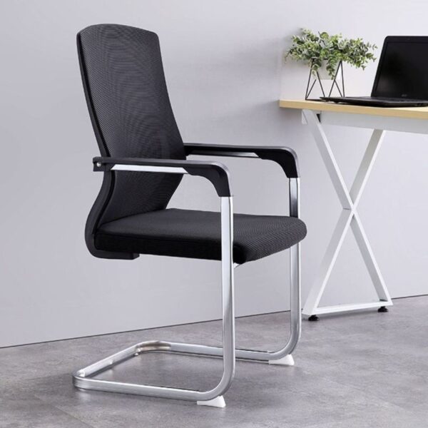 Ergonomic Mesh Simple Task Chair with adjustable height, breathable mesh back, and cushioned seat for comfort.