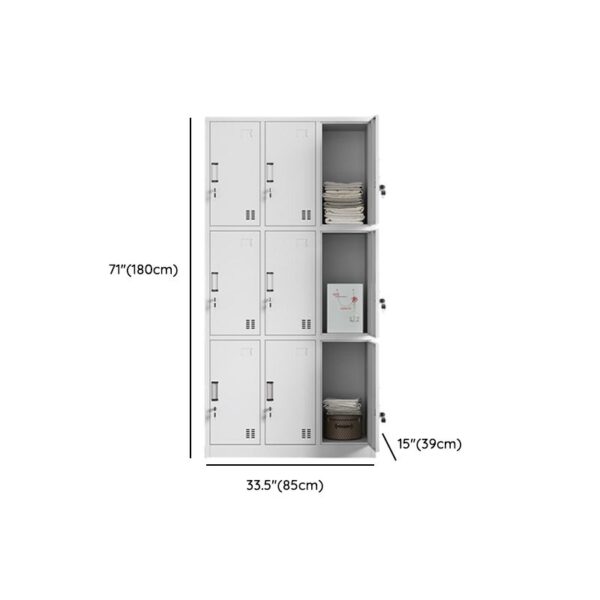 6-Locker Steel Storage Office Cabinet with individual locking mechanisms for secure storage.