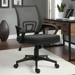 Ergonomic Mesh Office Task Chair with adjustable height and armrests for comfort and support.