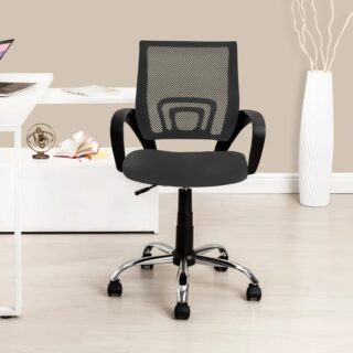 Mid Back Ergonomic Mesh Seat Chair with breathable mesh back and adjustable height.