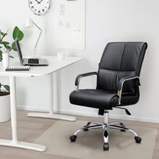 Premium leather executive office chair with ergonomic design and adjustable features.