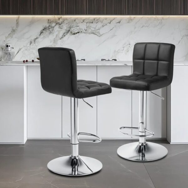 Adjustable Counter Barstool with Backrest, featuring a height-adjustable mechanism, supportive backrest, and modern design for added comfort and style.