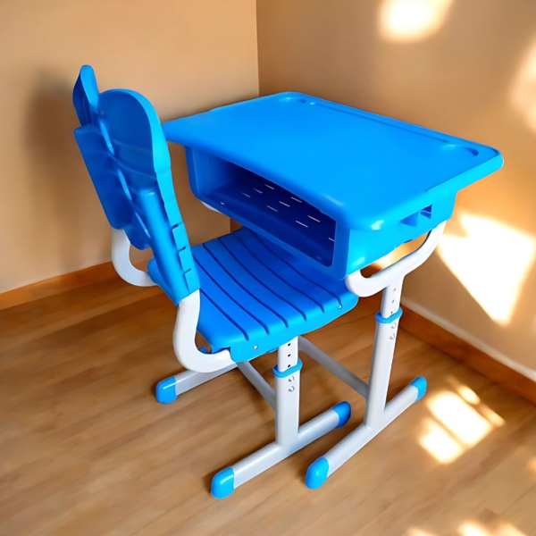 Adjustable Plastic School Kid's Furniture with customizable height, vibrant colors, and durable plastic construction for ergonomic comfort and easy maintenance.