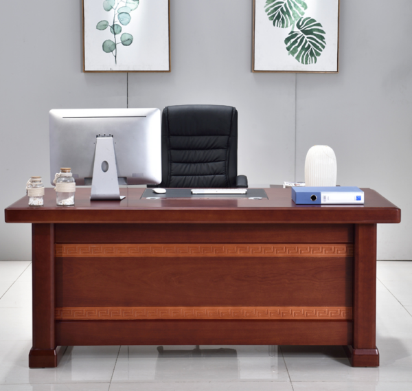 140cm L-Shaped Chairman’s Executive Desk with modern design, offering ample workspace and storage solutions.