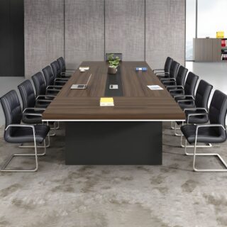 14-Seater Wooden Office Conference Table with ergonomic design and sleek wood finish.