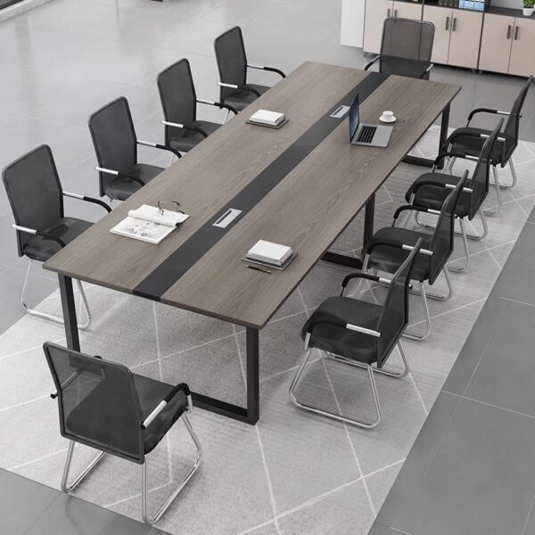 2400mm Manufactured Wood Boardroom Table with a sleek design and spacious surface, perfect for professional meetings and conferences.