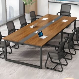 2400mm Wooden Modern Conference Table with sleek design, ideal for meetings and professional settings.