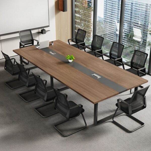 2400mm Executive Office Conference Table with modern design and spacious surface, ideal for high-level meetings and collaborative discussions.