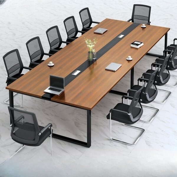 8-10 Seater Modern Conference Meeting Table with a sleek, contemporary design, perfect for boardrooms and offices.