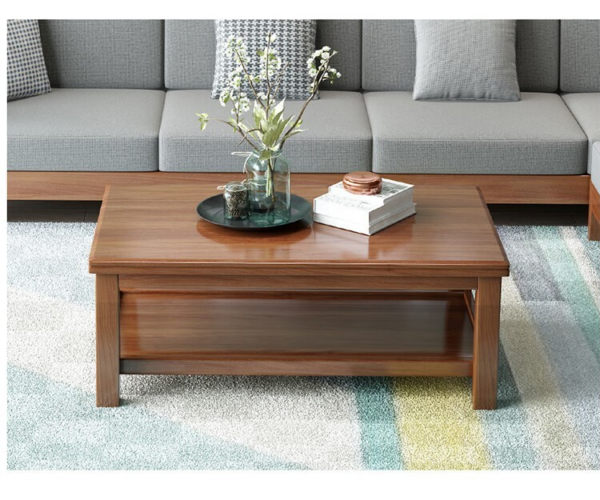 120cm Solid Mahogany Coffee Table with rich wood finish and sleek design.