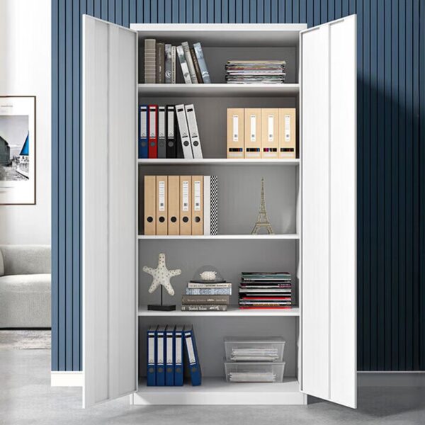 2-Full Steel Door Office Storage Cabinet with adjustable shelves for organized, secure storage in a professional setting.