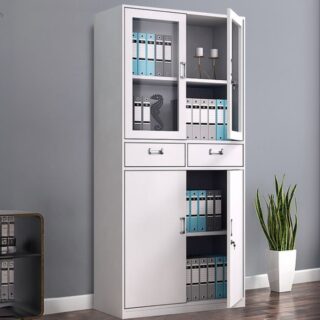 Durable Steel Office Cabinet with multiple drawers for secure storage, ideal for offices and workspaces.