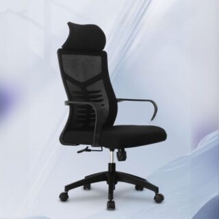 Ergonomic Swivel Mesh Upholstered Task Chair with adjustable height and lumbar support for comfort.