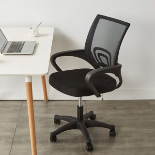 Mid Back Ergonomic Mesh Home Office Chair with adjustable height and lumbar support for comfort.