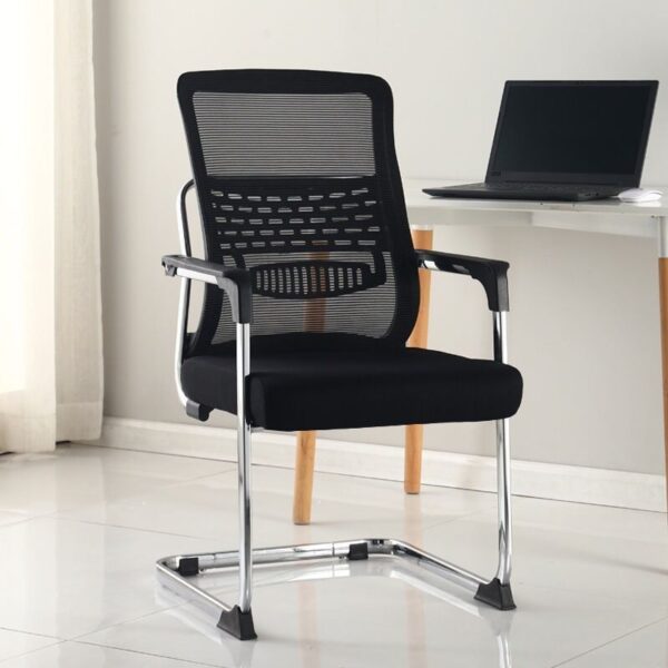 Mesh Modern Conference Room Chair with breathable mesh back, adjustable height, and ergonomic design for comfortable meetings.