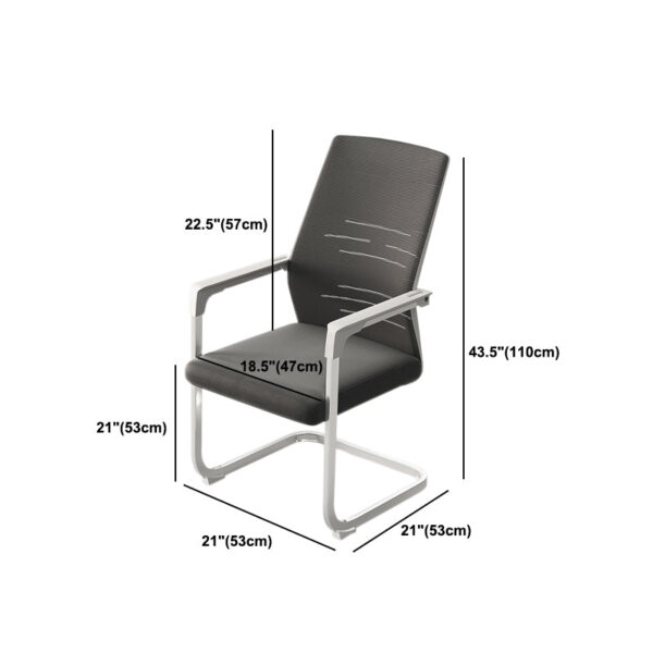 Fixed Arms Ergonomic Visitor Chair with cushioned seat and backrest for comfortable, professional seating.