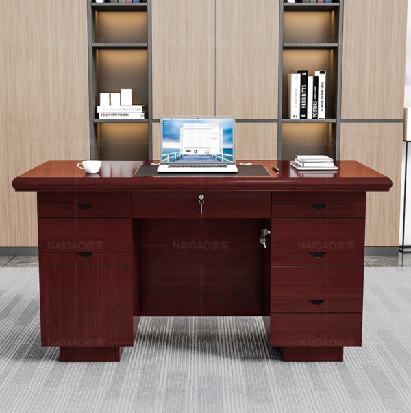 1.4 Meter Executive Office Computer Desk with spacious surface, durable frame, and integrated storage for a clean and organized workspace.