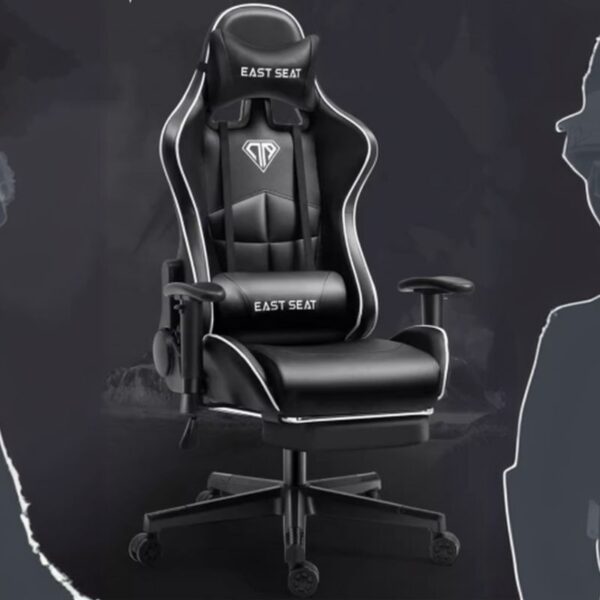 Modern Black Tilt Back Gamer Chair with ergonomic design, adjustable height, and reclining function for comfort during long sessions.