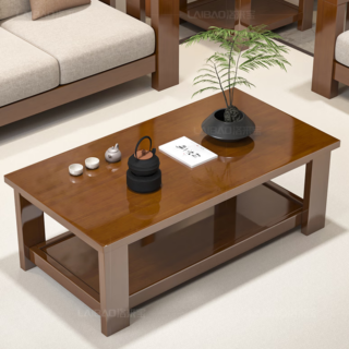 120cm Solid Mahogany Coffee Table with rich wood finish and sleek design.