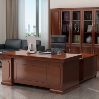 1.6-meter Supervisor Computer Office Desk with large surface, built-in storage, and sleek, modern design.