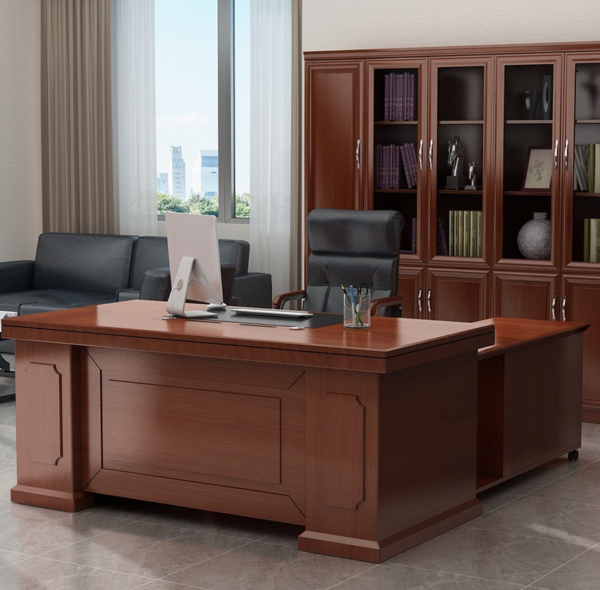 1.6-meter Supervisor Computer Office Desk with large surface, built-in storage, and sleek, modern design.