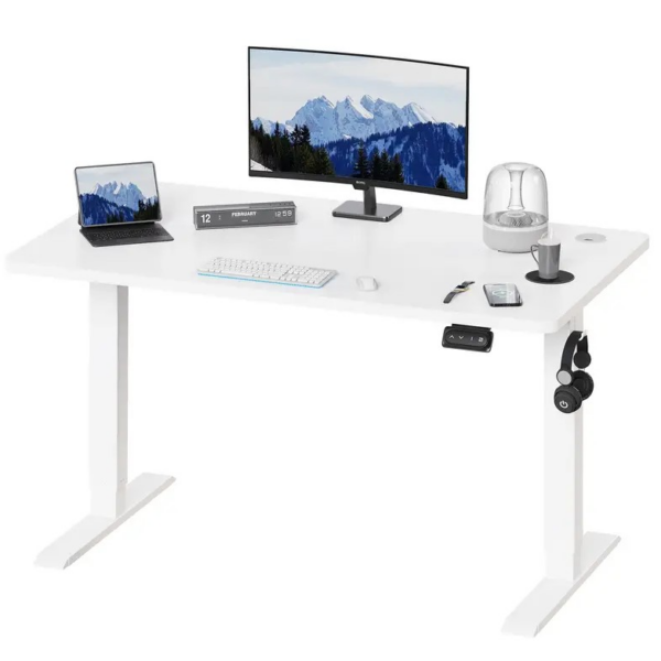 120cm Stainless Steel Office Standing Desk with adjustable height for a comfortable, ergonomic workspace.