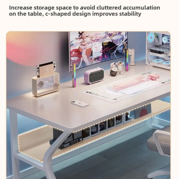 120cm Home Office Generic Computer Desk with a clean white finish, spacious surface, and sturdy frame for an organized workspace.