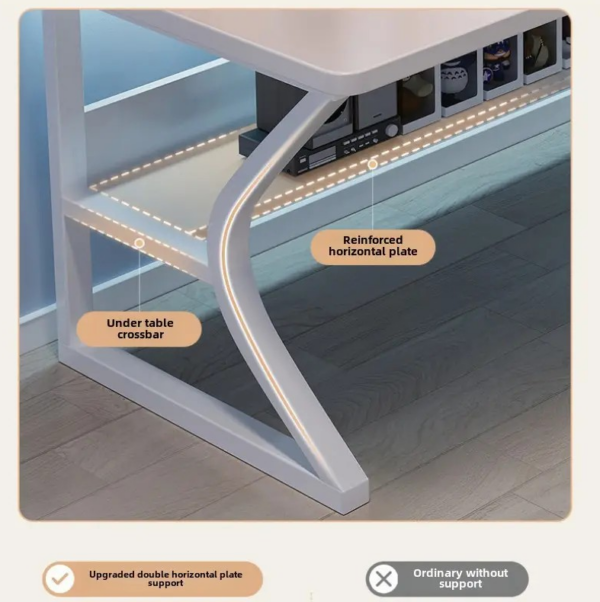 120cm Home Office Generic Computer Desk with a clean white finish, spacious surface, and sturdy frame for an organized workspace.