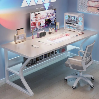 120cm Home Office Generic Computer Desk with a clean white finish, spacious surface, and sturdy frame for an organized workspace.