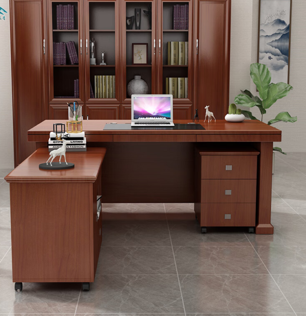 1.6-meter Supervisor Computer Office Desk with large surface, built-in storage, and sleek, modern design.